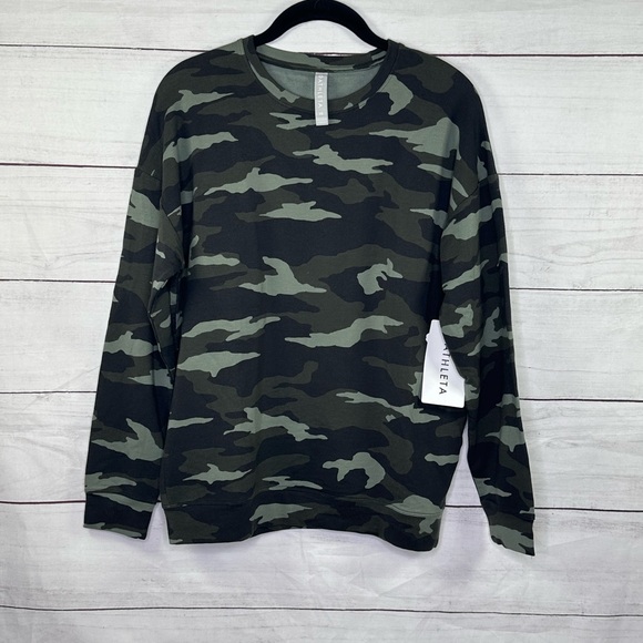 Athleta Tops - NWT Athleta Studio To Street Camo Sweater Size XS